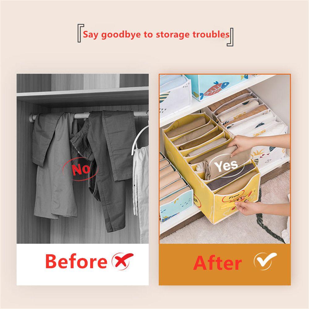 KUNHEV Hộp Vải Đựng Quần Áo 7 / 9 / 12 Ngăn Đa Năng Tiện Dụng
