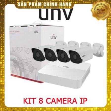 [Khuyến Mãi Sốc] Trọn bộ KIT 8 camera IP 2.0MP Full HD 1080P UNV PoE camera UNV đầy đủ phụ kiện