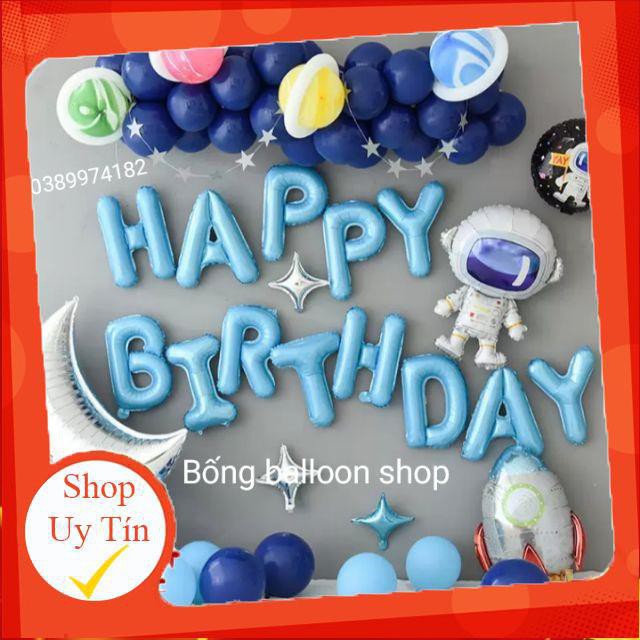 TRANG TRÍ SINH NHẬT BÉ TRAI ❤️ SET BÓNG TRANG TRÍ SINH NHẬT PHI HÀNH GIA CHO BÉ RẺ ĐẸP HB06❤️TẶNG KÈM BƠM+BĂNG DÍNH