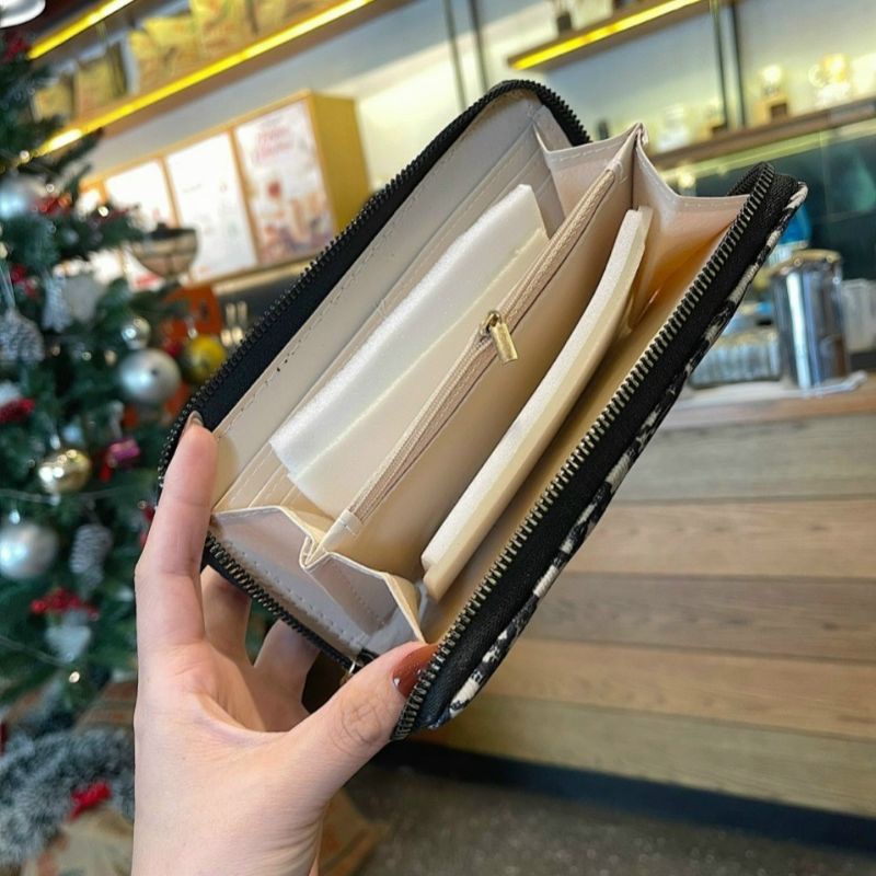 Ví Nữ Vải Chữ CH  Đìor - Size 20cm - Loại 1 - Hình Thật