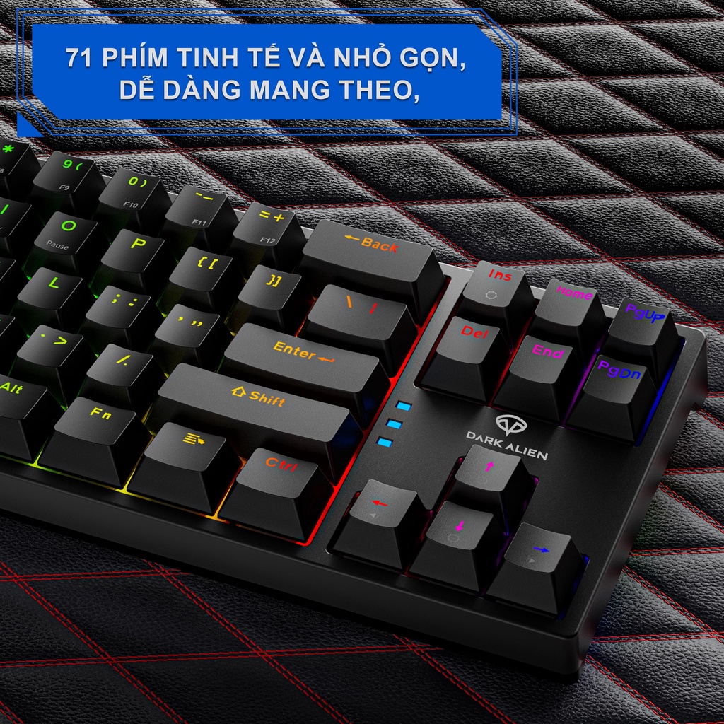Bàn phím máy tính rgb led K710 LEAVEN 24 giờ vận chuyển bàn phím cơ