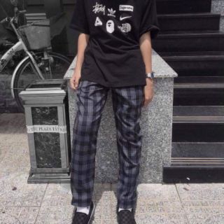 Quần Caro Plaid Pant Xám Đen