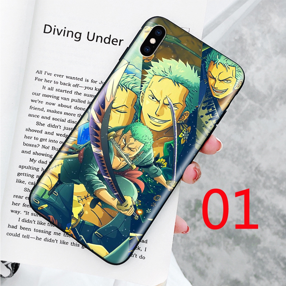 Ốp điện thoại mềm họa tiết nhân vật hư cấu roronoa zoro thích hợp cho iPhone 5 5s 6 6s plus 7 8 se x xr xs max