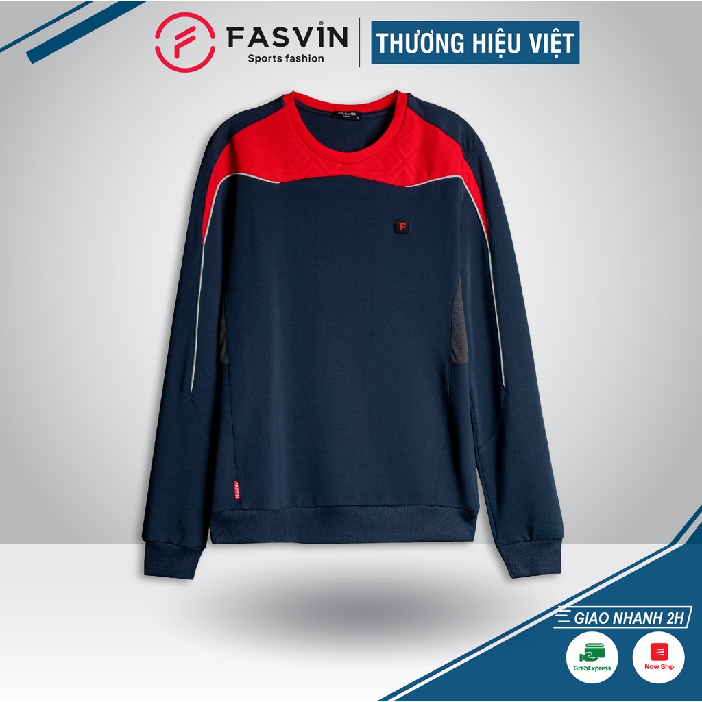 Áo thể thao nam Fasvin AD19803.HN vải nỉ dài tay nam mềm mại co giãn tốt.