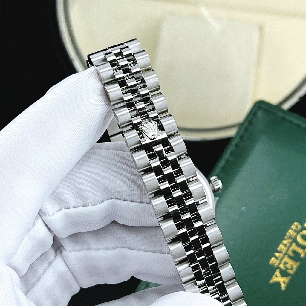 Đồng hồ nữ Rolex Date Just Silver 32mm máy ETA Calibre 3235 28800mph, khung thép oystersteel 904l