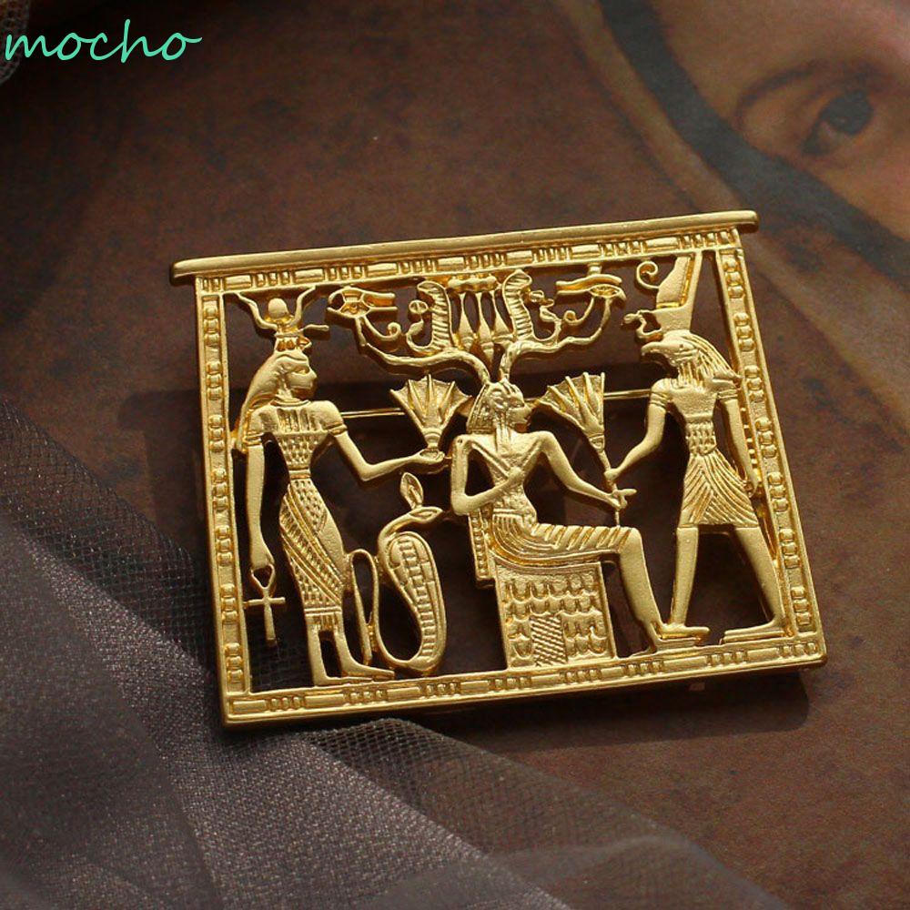 Ghim Cài Áo Hình Chữ Nhật Bằng Kim Loại Phong Cách Ai Cập Cho Nam Nữ