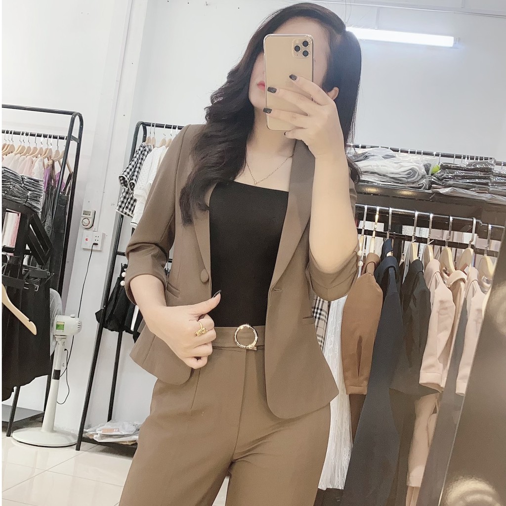 Vest Lỡ TayFREESHIPVest Công Sở Cao Cấp Chất Tuyết Mưa Mặc Thu Siêu Đẹp Hàng L1 AN51