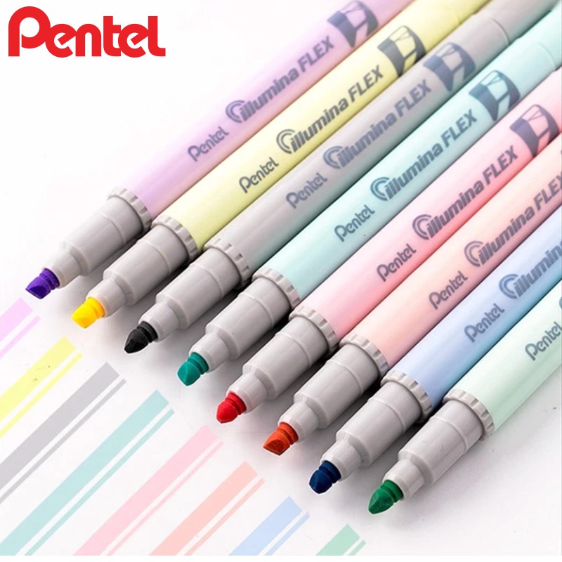 Bút nhớ dòng 2 đầu #Pentel pastel mã SLW11P