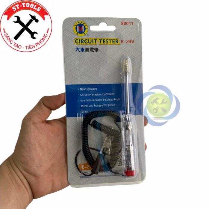 Bút thử điện xe ô tô xe máy C-Mart S0011 đèn sáng 2 màu xanh đỏ