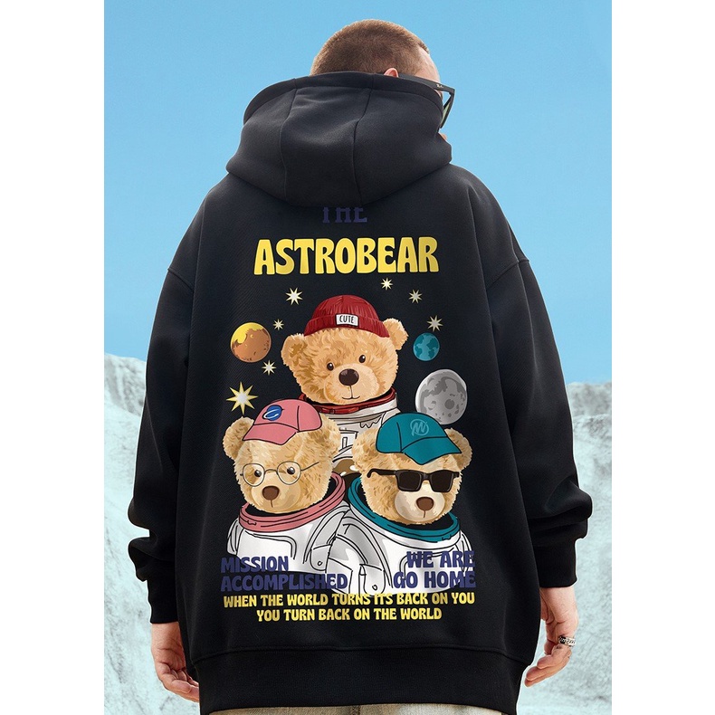 Áo Hoodie Unisex đôi PANDA form rộng nam nữ vải Nỉ Bông dày dặn 350gsm - H01