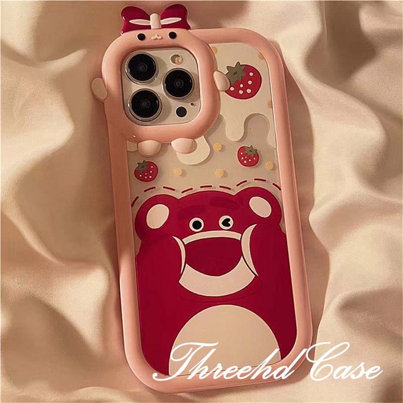 Ốp Điện Thoại TPU Mềm Chống Rơi In Hình Gấu Hoạt Hình Dễ Thương Cho iPhone 13 12 11 P