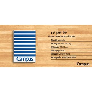 Vở Campus Repete B5 (120 Trang)