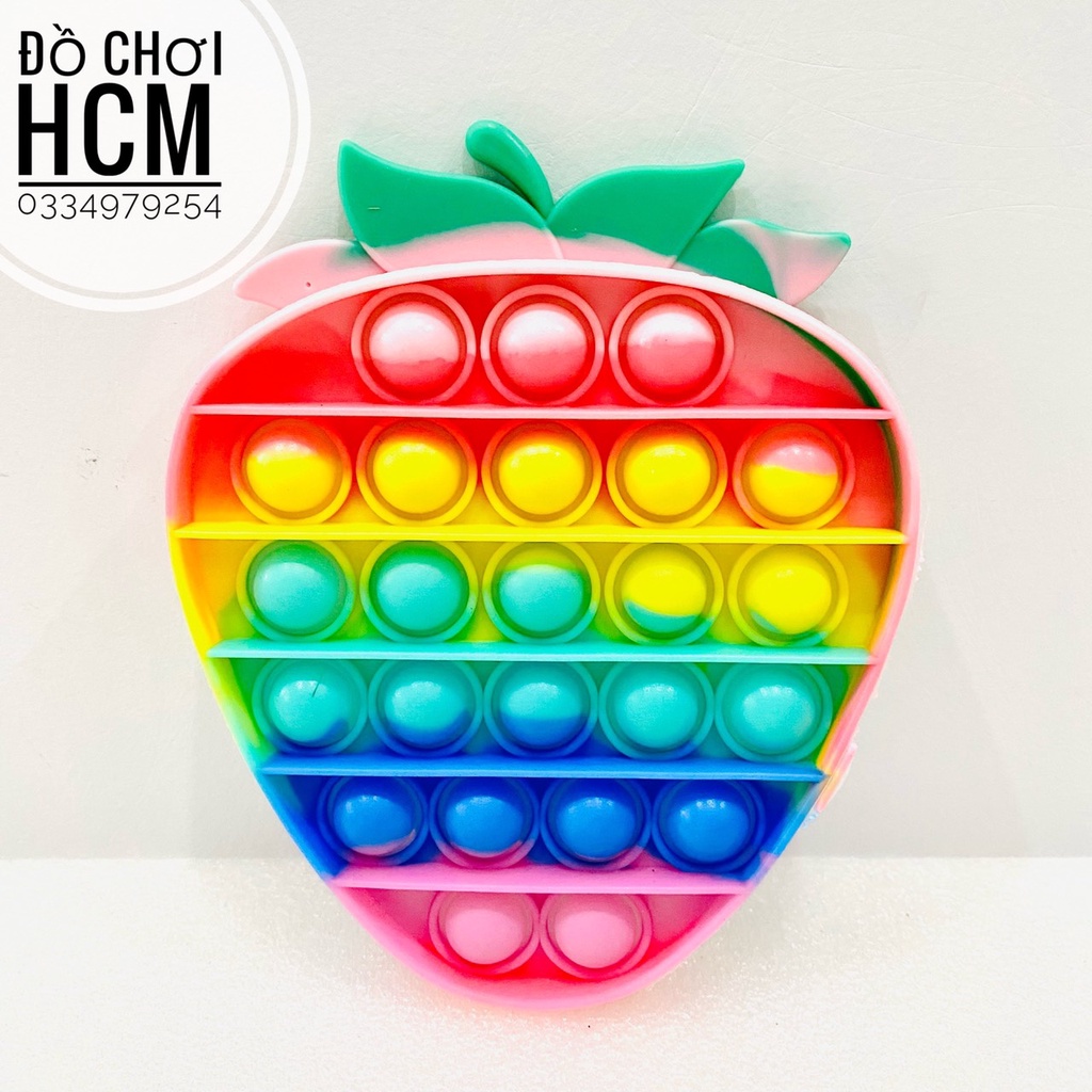 [HOT - NHIỀU MẪU] Đồ chơi xả stress bóp bong bóng Pop it Fidget toy, giúp giảm căng thẳng, hình hoa quả, khủng long
