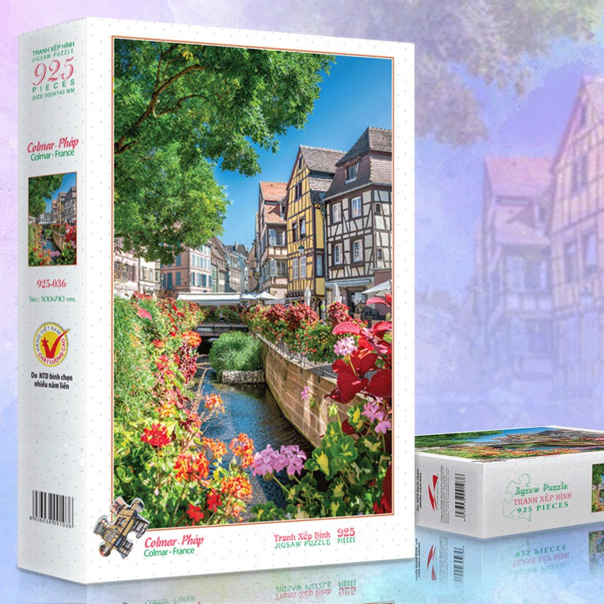 Bộ tranh xếp hình jigsaw puzzle 925 mảnh ghép của liên kết mua- Colmar, Pháp (50x74cm)