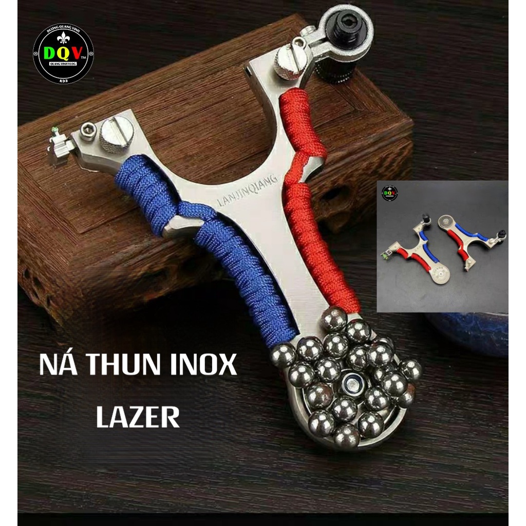 Bộ Ná Cao Su - Ná Thun Hợp Kim INOX kèm phụ kiện đèn laze siêu có nam châm