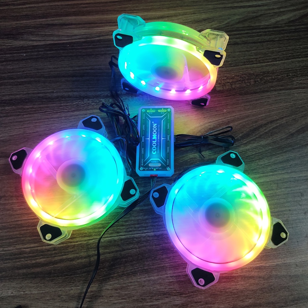 Quạt tản nhiệt máy tính, Fan case KNC, Fan Led K5 RGB đồng bộ Hub Quạt Coolmoon