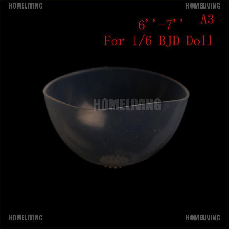 Nắp Bảo Vệ Tóc Giả Bằng Silicon Trong Suốt Dành Cho Búp Bê BJD SD 1 / 6 1 / 4 1 / 3