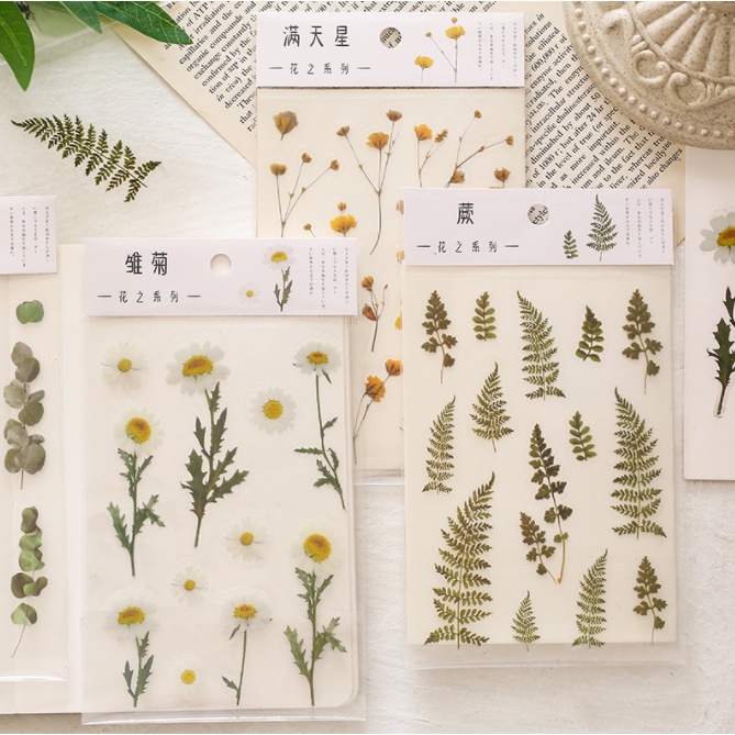 Tấm sticker fauna họa tiết hoa lá