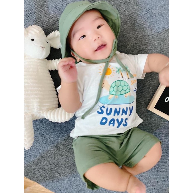 SBT119 - BỘ ĐÙI BÉ TRAI SUNNY DAYS QUẦN XANH KO KÈM MŨ