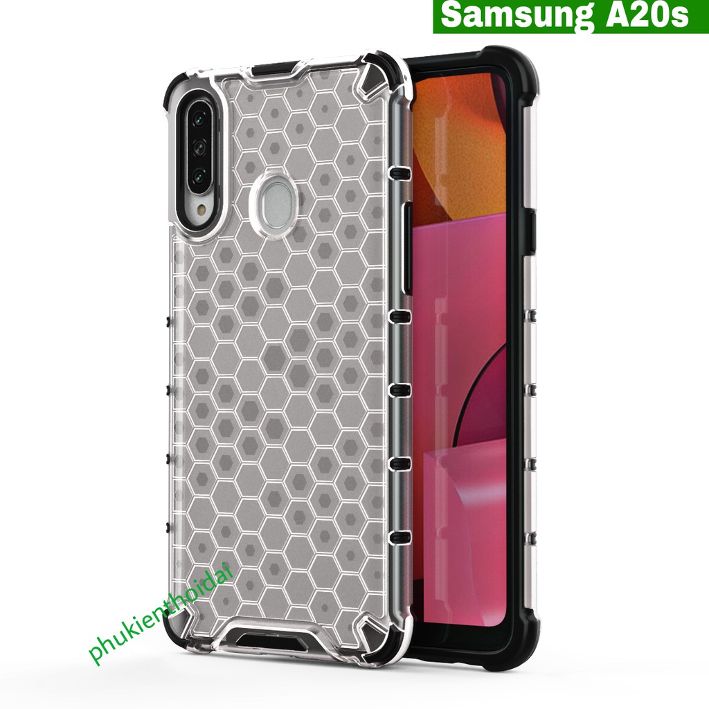 Ốp lưng Samsung A20s chống sốc vân tổ Ong kiểu dáng UAG cao cấp