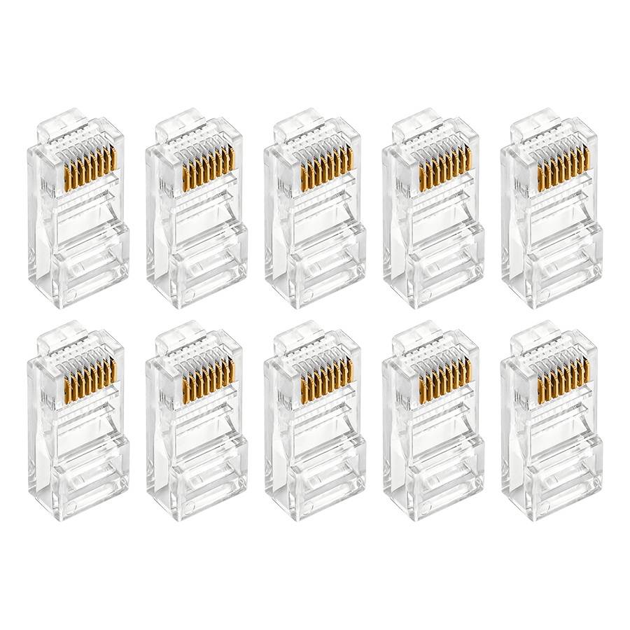 RJ45 100 Cái  Hạt mạng, Đầu Bấm Mạng RJ45, (100 cái/ Túi)