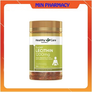 [DATE 2024] Mầm đ/ậu nành Healthy Care Super Lecithin 1200mg 100 viên - Hàng Úc đủ bill
