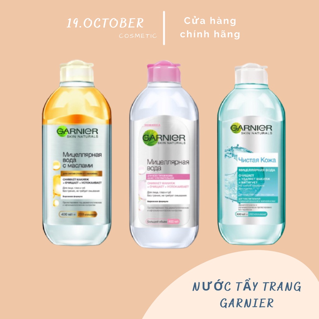 Nước Tẩy Trang Garnier Micellar 400ml