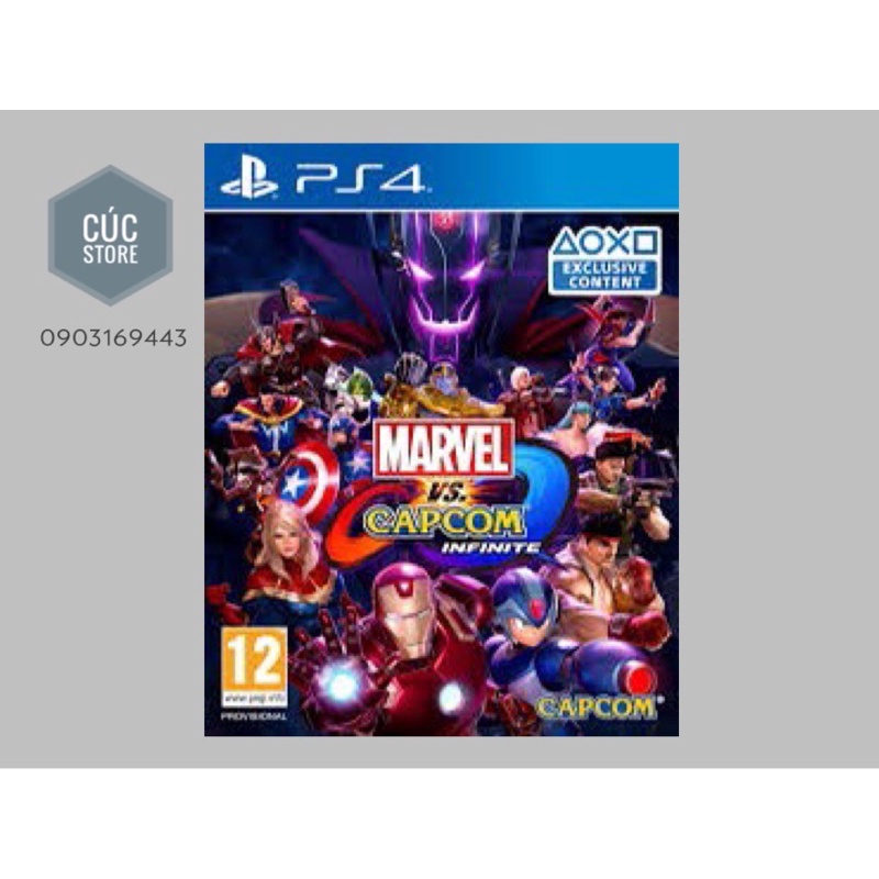 Đĩa chơi game PS4: Marvel Capcom Infinitie