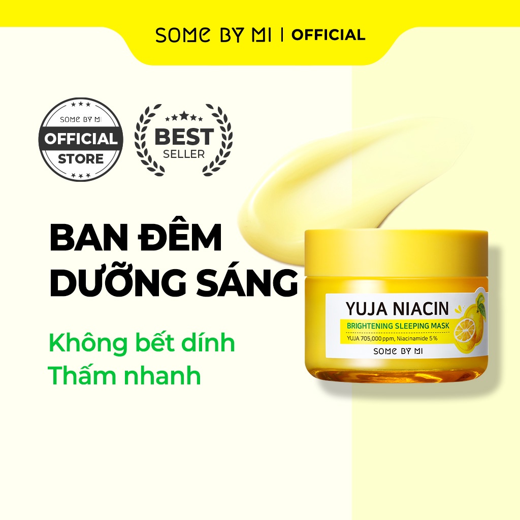 Mặt nạ ngủ dưỡng sáng da Some By Mi chứa Yuja Niacin chăm sóc da 30 ngày nhiệm màu 60g
