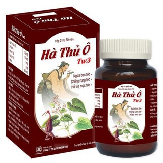 HÀ THỦ Ô TW3 NGĂN DỤNG TÓC,NGỪA BẠC TÓC LỌ 60 VIÊN