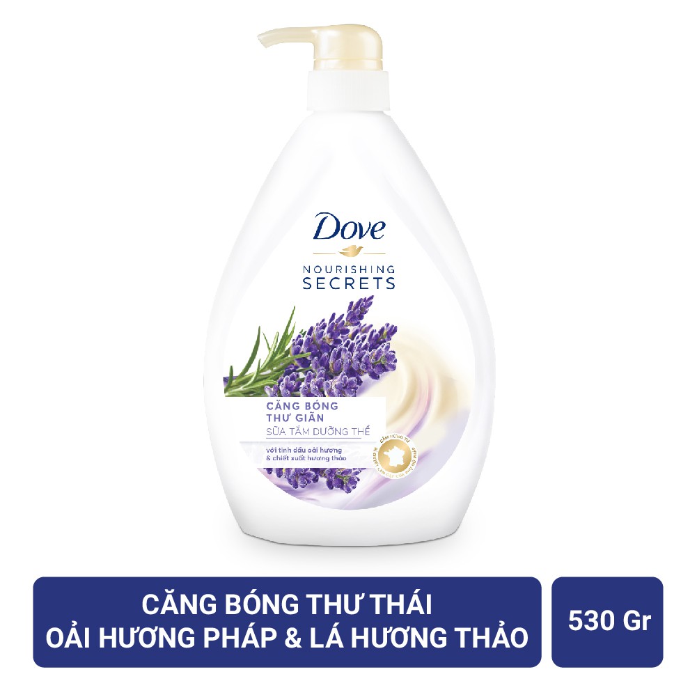 Sữa tắm dưỡng thể với chiết xuất thiên nhiên Dove dưỡng da căng bóng thư giãn 530g