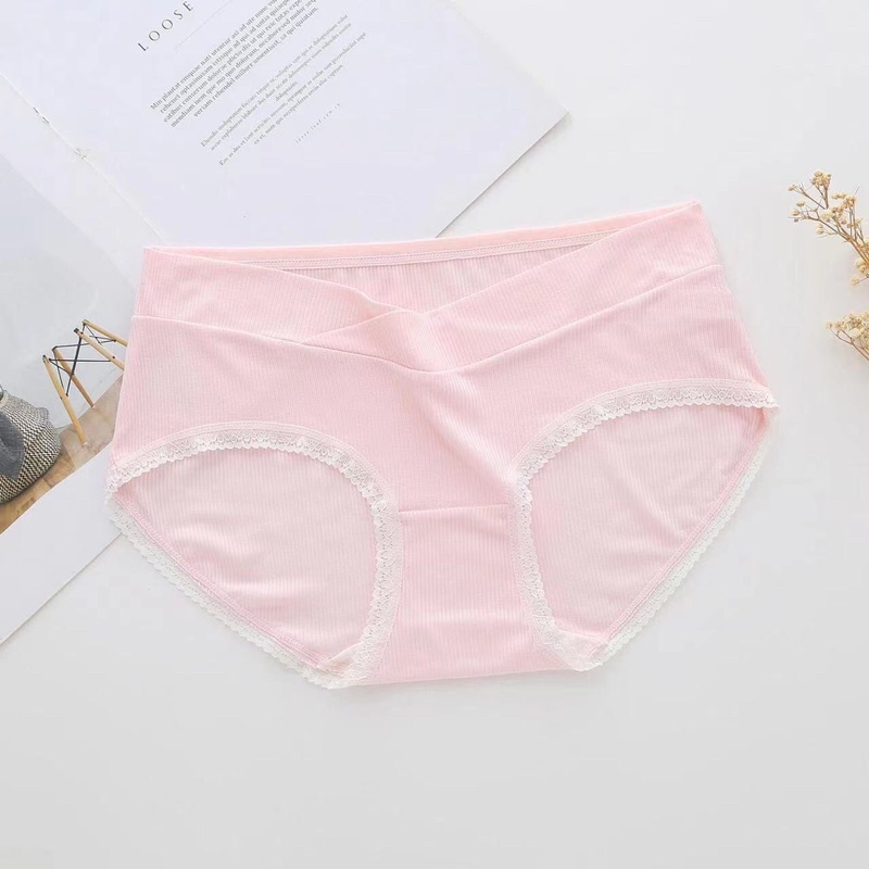 Quần bầu lót cạp chéo kháng khuẩn ,mềm mịn,co giãn nhẹ,pha ren ,màu xinh xỉu-có size theo từng chu kì
