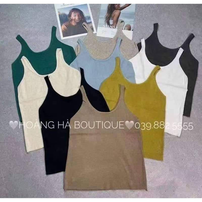 Áo 2 dây len hàng QC