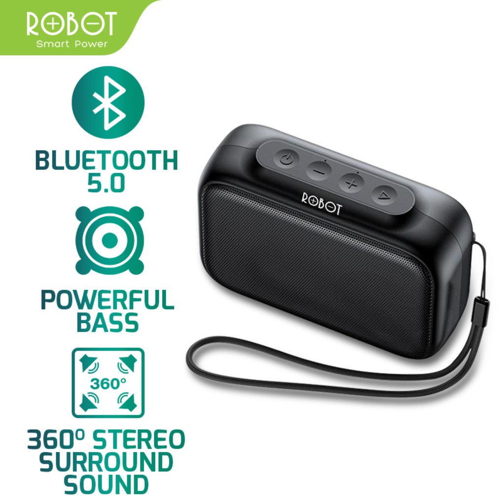 Loa Bluetooth mini Robot RB100 âm bass cực đỉnh Bluetooth 5.0 kết nối nhanh, công suất 3W, thiết kế gọn nhẹ dễ mang theo