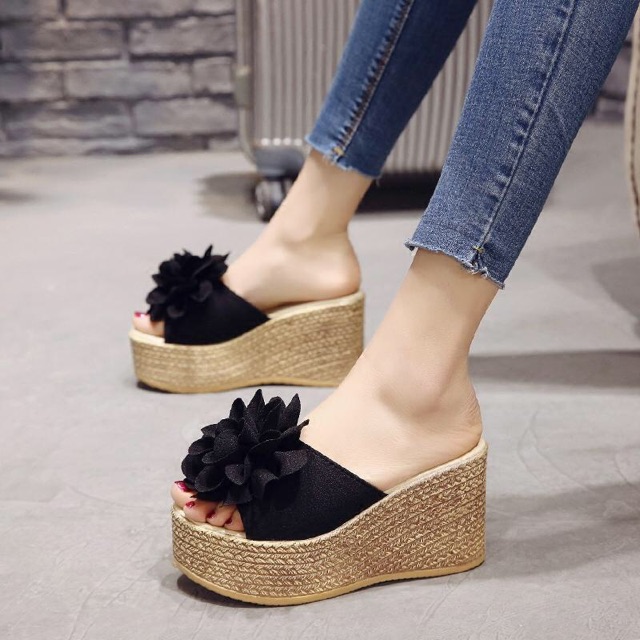 Dép nữ đế xuồng, phối hoa trẻ trung NV0400