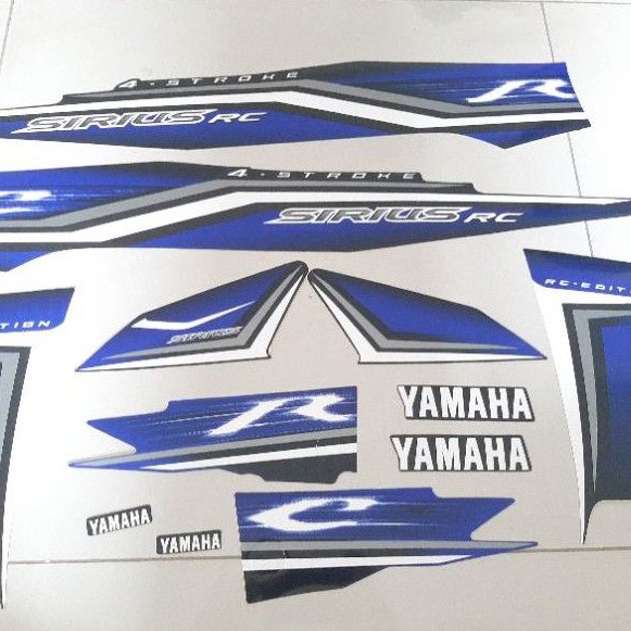 full bộ tem dán xe yamaha Sirius RC xanh tím xịn đẹp