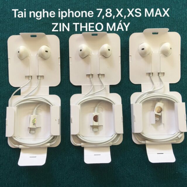 Tai nghe iphone 7-8-X-XS Max zin theo máy