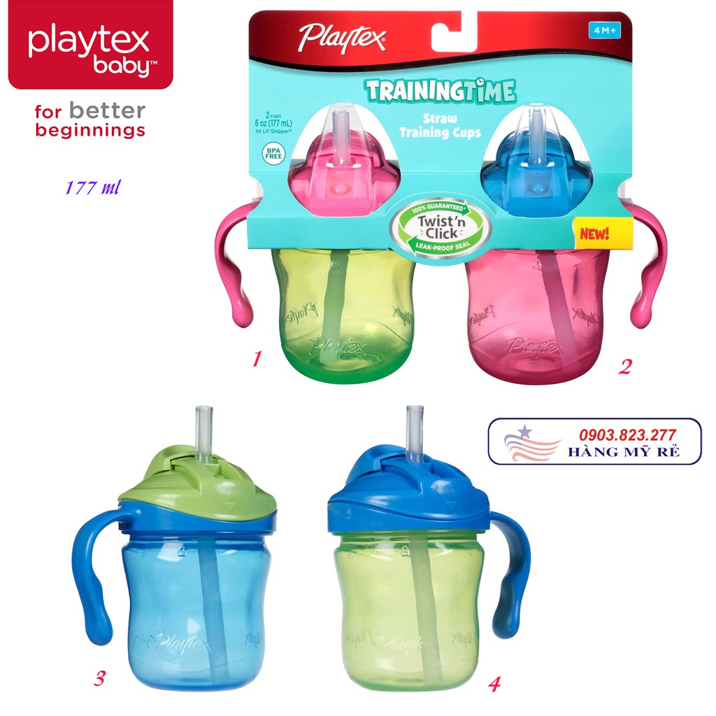 Ly tập Uống ống hút Playtex