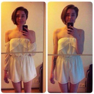 Jumpsuit voan bẹt vai Pasport