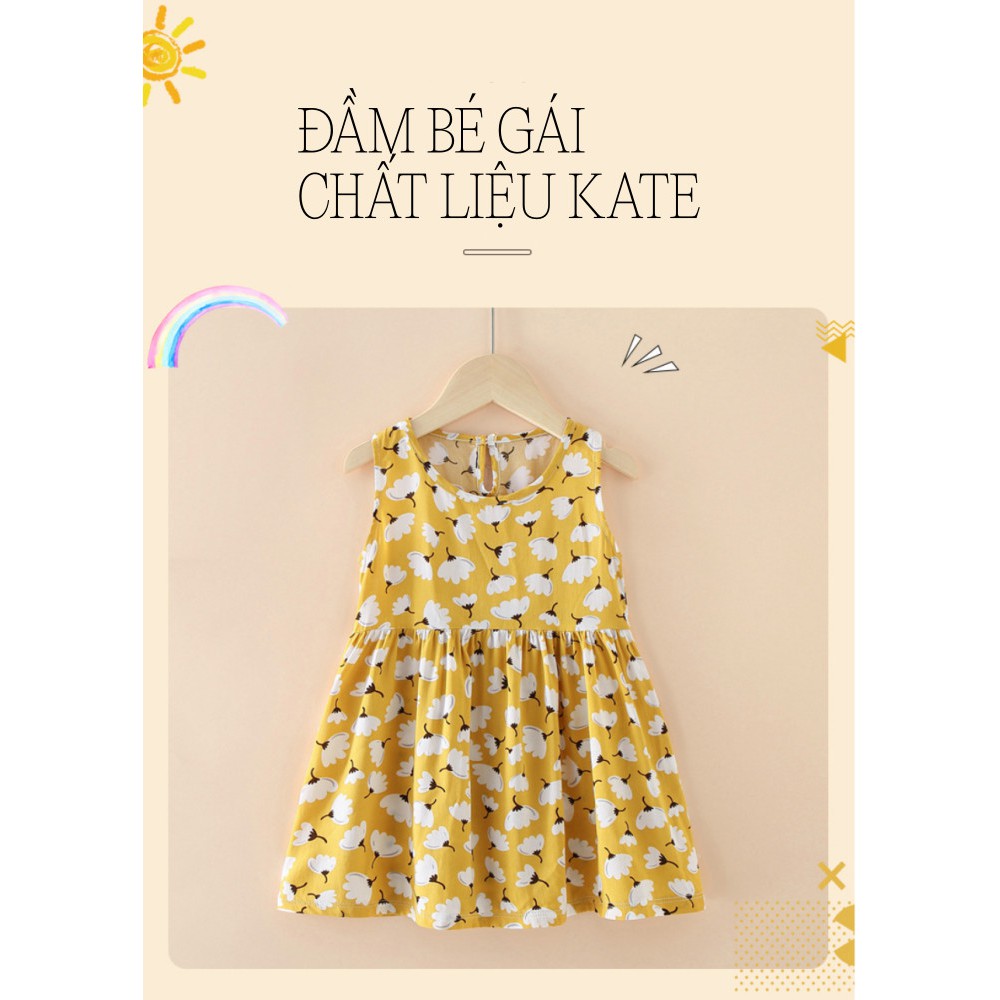 (Nowship HCM Q2) (xuân hè 2022) Đầm váy hoa xinh bé gái dễ thương Kate Combo 3 dành cho công chúa nhí vintage thích elsa