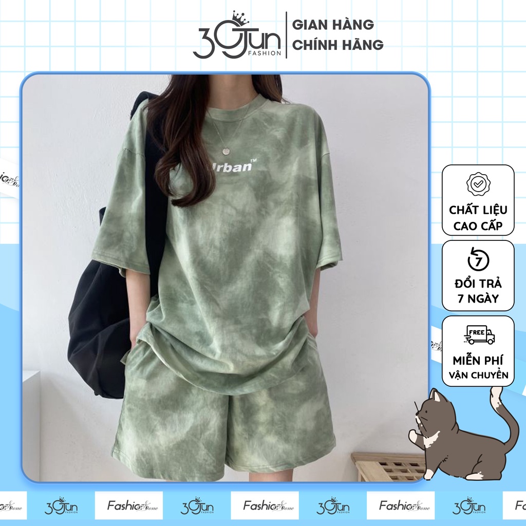 Bộ đồ nữ loang Urban chất thun cotton cao cấp, set bộ đùi nữ ulzzang phong cách Hàn Quốc - Thời trang nam nữ 30JUN