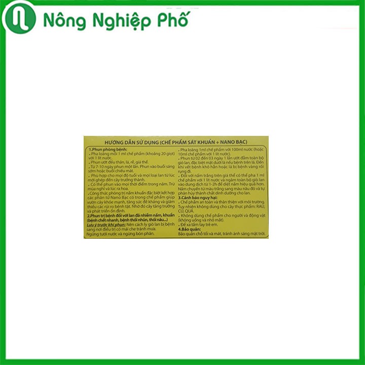 LỌ 20 ML - CHẾ PHẨM HÙNG NGUYỄN NANO BẠC CHUYÊN PHÒNG TRỊ BENH CHO PHONG LAN