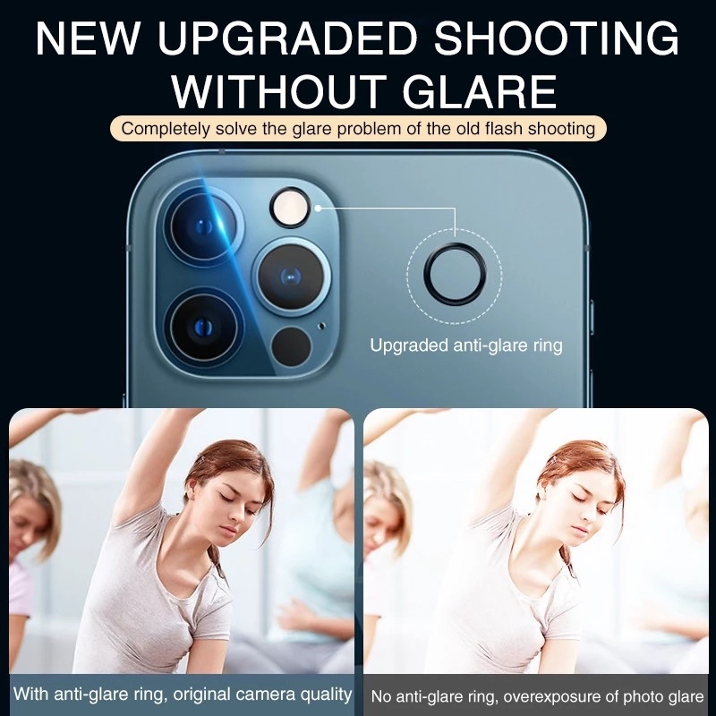 Kính cường lực 3d trong suốt HD bảo vệ camera che phủ toàn diện thích hợp cho iPhone13 Mini Pro Max