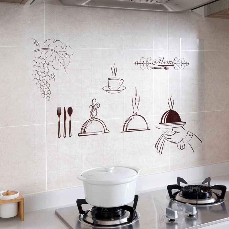 Miếng dán trang trí nhà bếp thời trang, chống bẩn (p10)