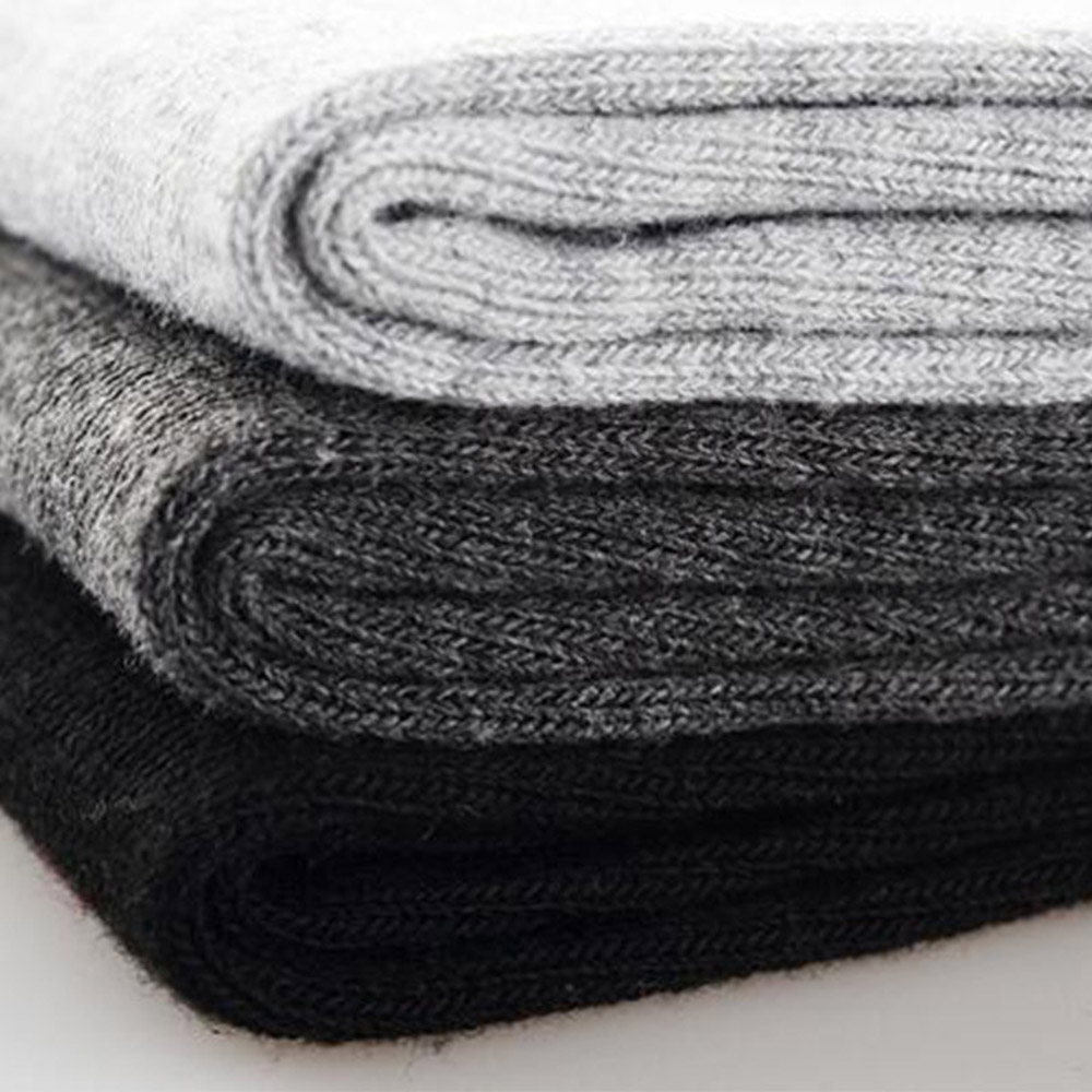 Tất dài trên đầu gối cotton ấm áp 5 màu trơn