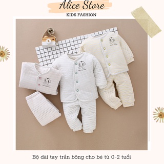 Quần áo trẻ em mùa đông 💖FREESHIP💖 bộ dài tay trần bông cho bé