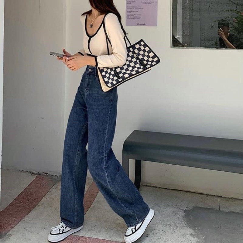 quần bò ống xuông , quần jeans ống rộng , quần jeans ống đứng