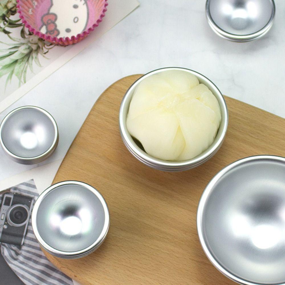 Khuôn Làm Bánh Hình Bán Cầu 3D Bằng Nhôm 10 Cái