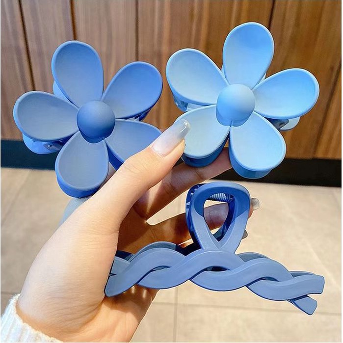 Bộ Kẹp Tóc 8 Món Màu Xanh Dương Thiết Kế Tinh Tế Thời Trang