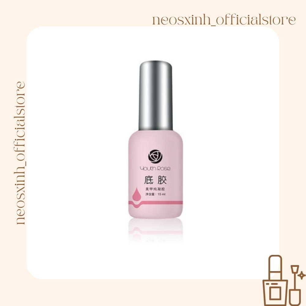Base - Top Hoa Hồng 15ml Chổi Trắng Chuyên Dụng Dành Cho Sơn Gel - Sơn Lót Bóng Gel UV LED - Neosxinh Nails